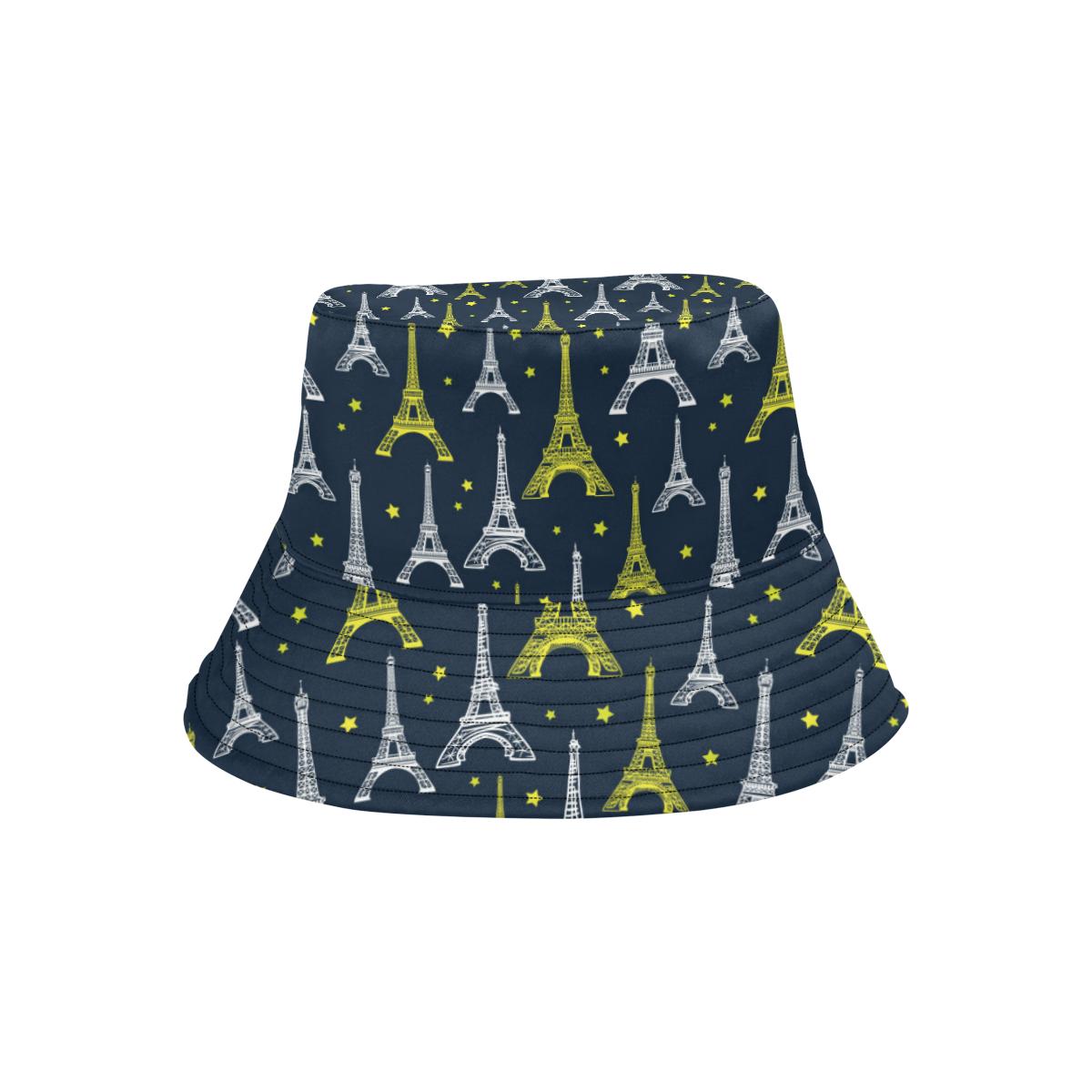 Eiffel Tower Star Print Unisex Bucket Hat