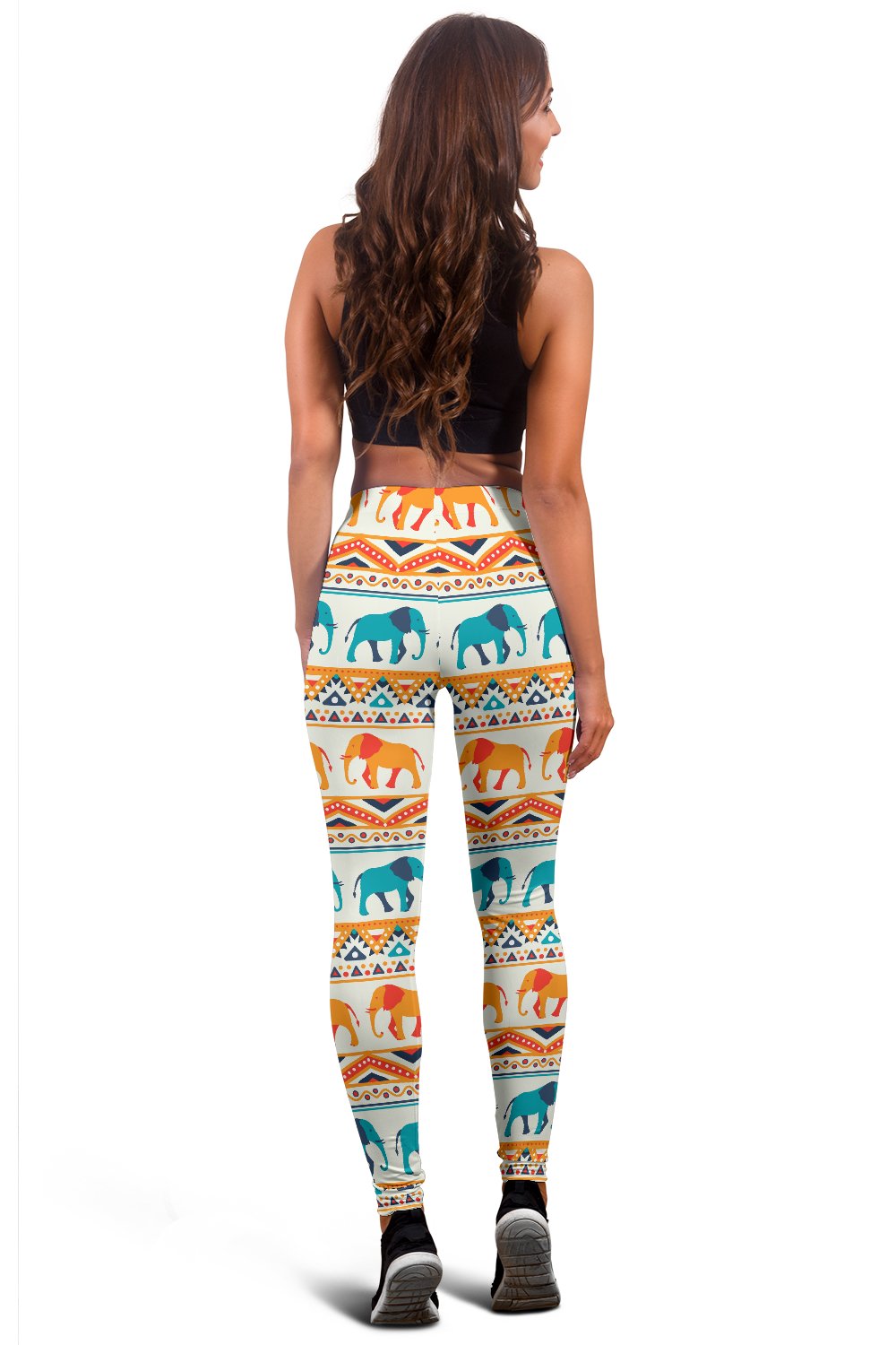 Elephant Aztec Ethnic Print Pattern Women Leggings