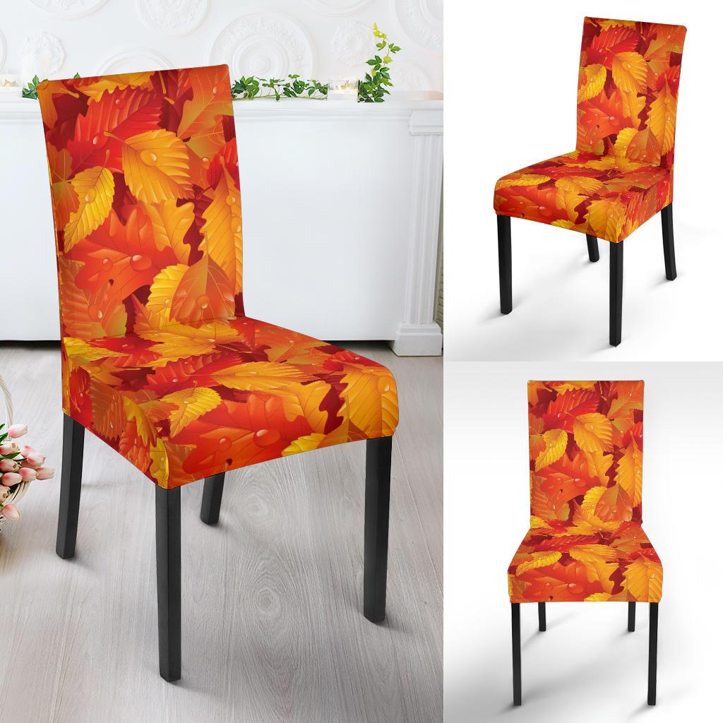 Elm Leave Autum Print Pattern Dinning Chair Slipper-JTAMIGO.COM