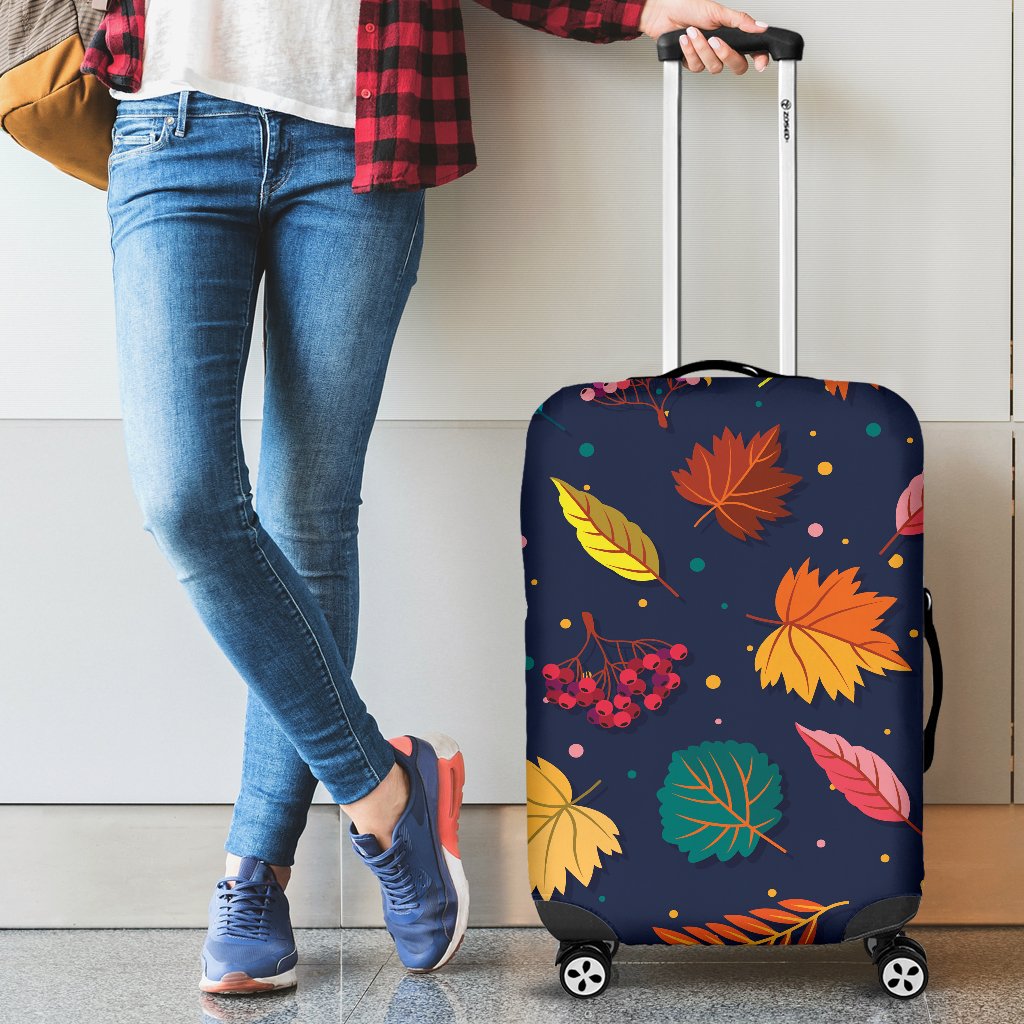 Elm Leave Colorful Print Pattern Luggage Cover Protector