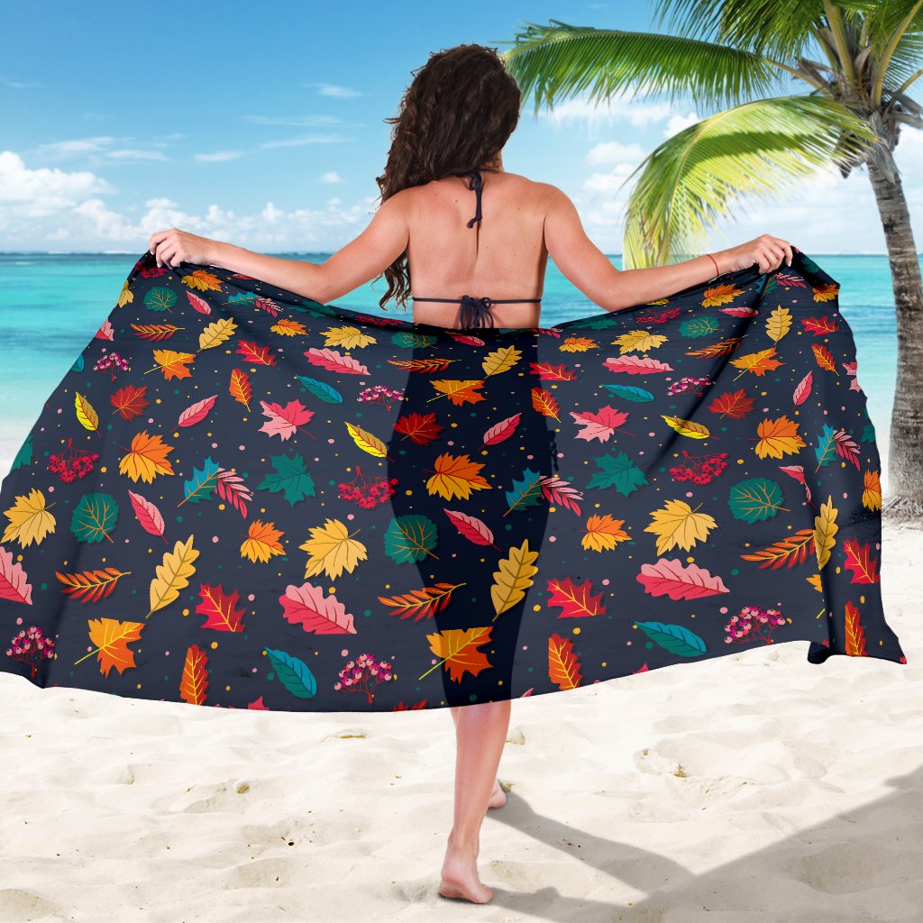 Elm Leave Colorful Print Pattern Sarong Pareo Wrap
