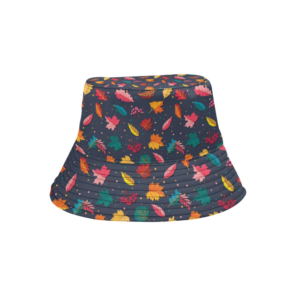 Elm Leave Colorful Print Pattern Unisex Bucket Hat