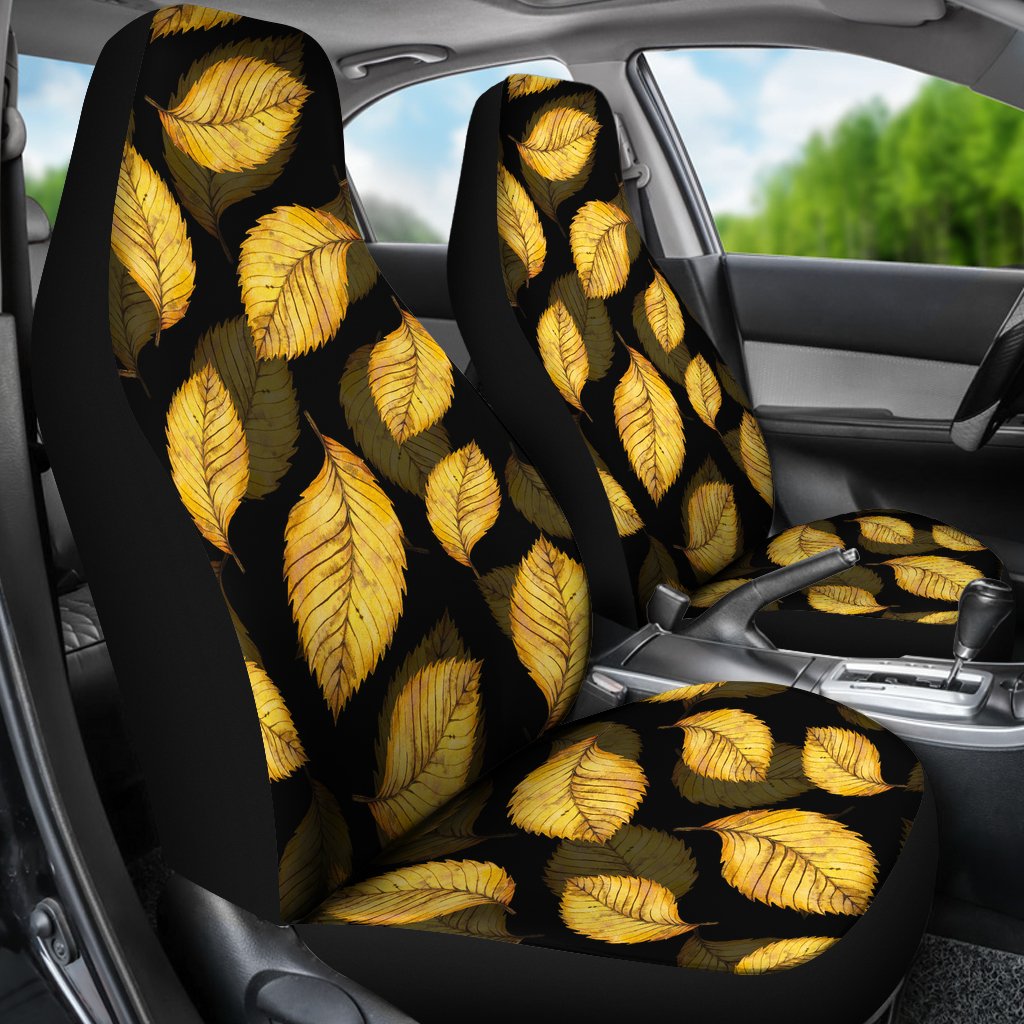 Elm Leave Summer Print Pattern Universal Fit Car Seat Covers