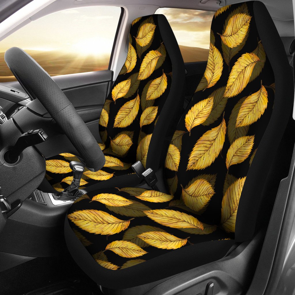 Elm Leave Summer Print Pattern Universal Fit Car Seat Covers