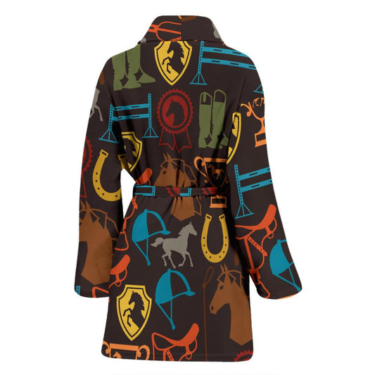Equestrian Equipment Horse Colorful Women Bath Robe-JTAMIGO.COM