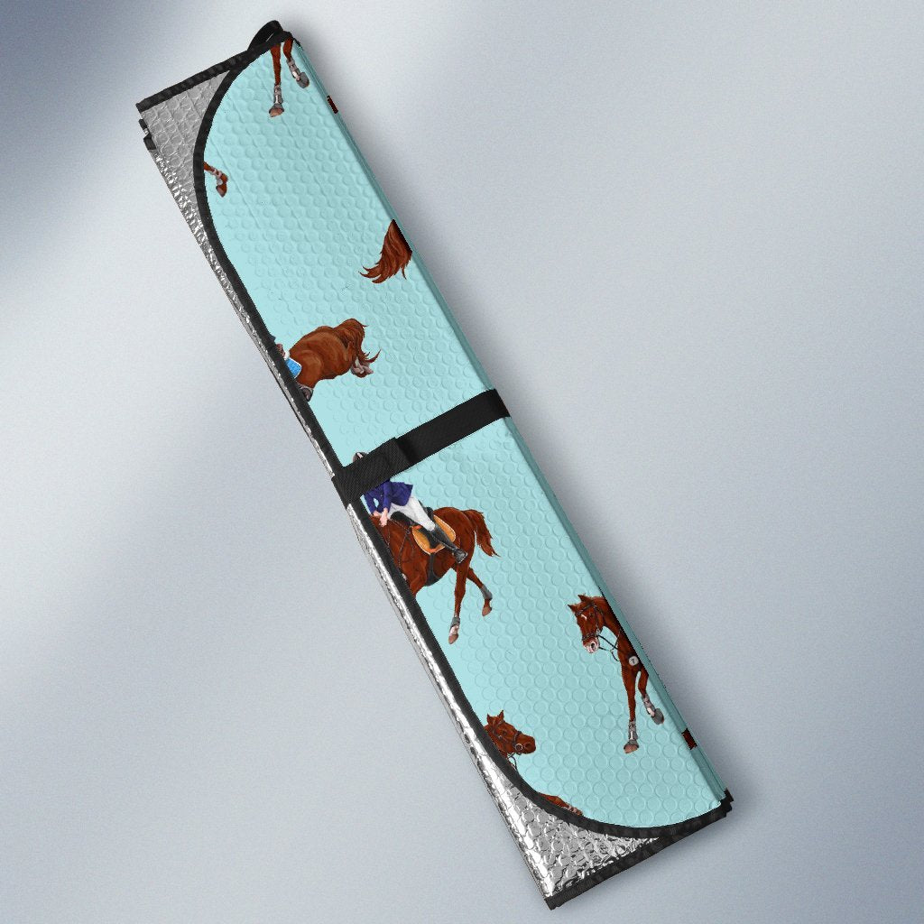 Equestrian Horse Riding Car Sun Shade For Windshield