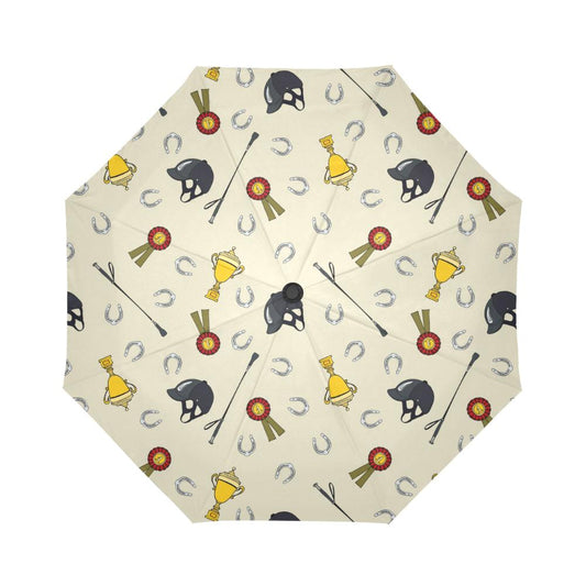 Equestrian Horseshoe Equipment Automatic Foldable Umbrella