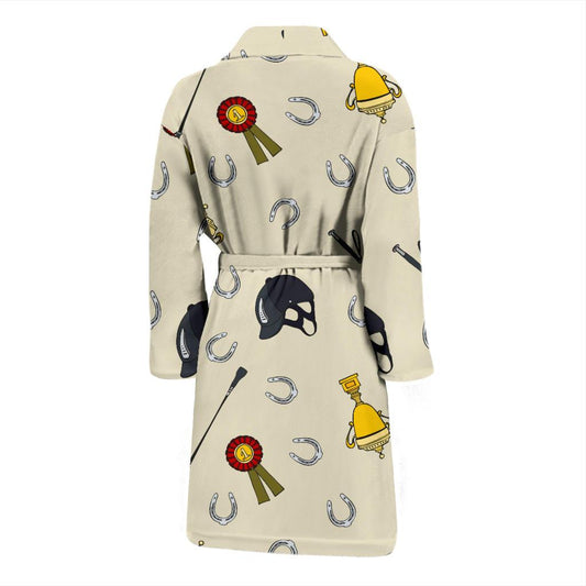 Equestrian Horseshoe Equipment Men Bath Robe-JTAMIGO.COM