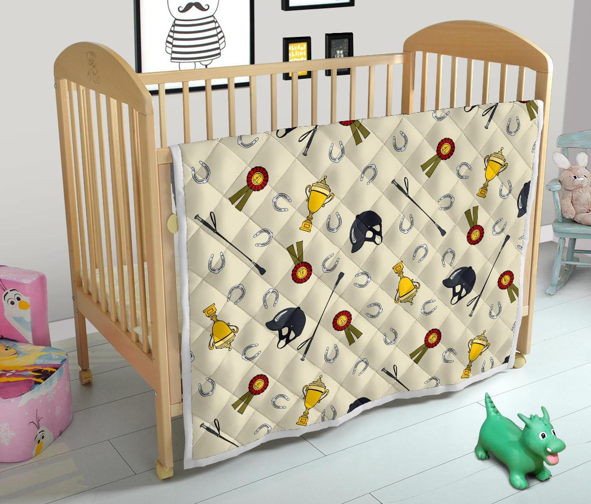 Equestrian Horseshoe Equipment Premium Quilt-JTAMIGO.COM