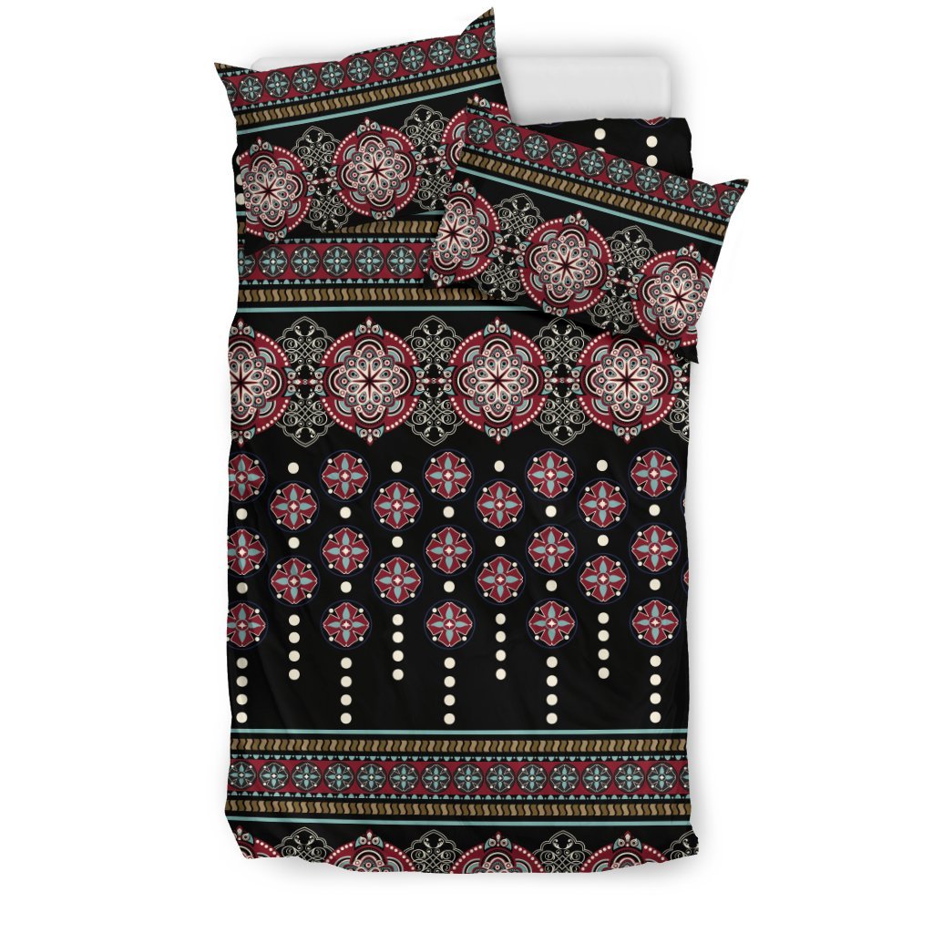 Ethnic Dot Style Print Pattern Duvet Cover Bedding Set