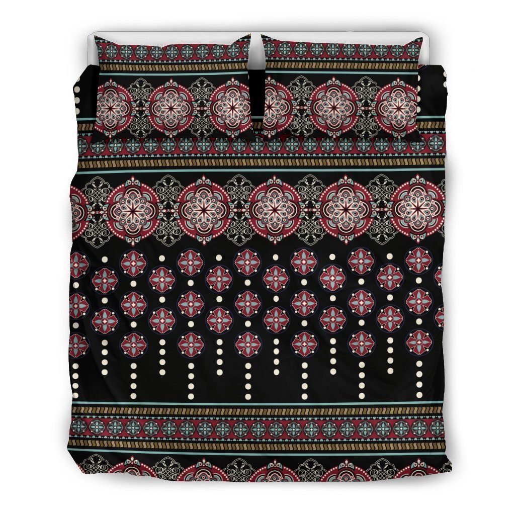 Ethnic Dot Style Print Pattern Duvet Cover Bedding Set
