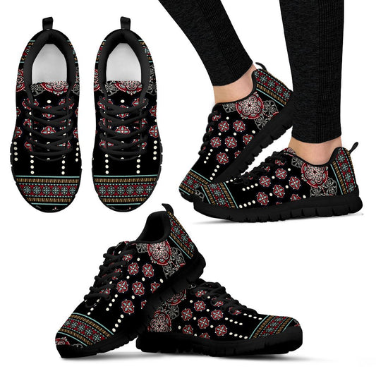 Ethnic Dot Style Print Pattern Women Sneakers Shoes
