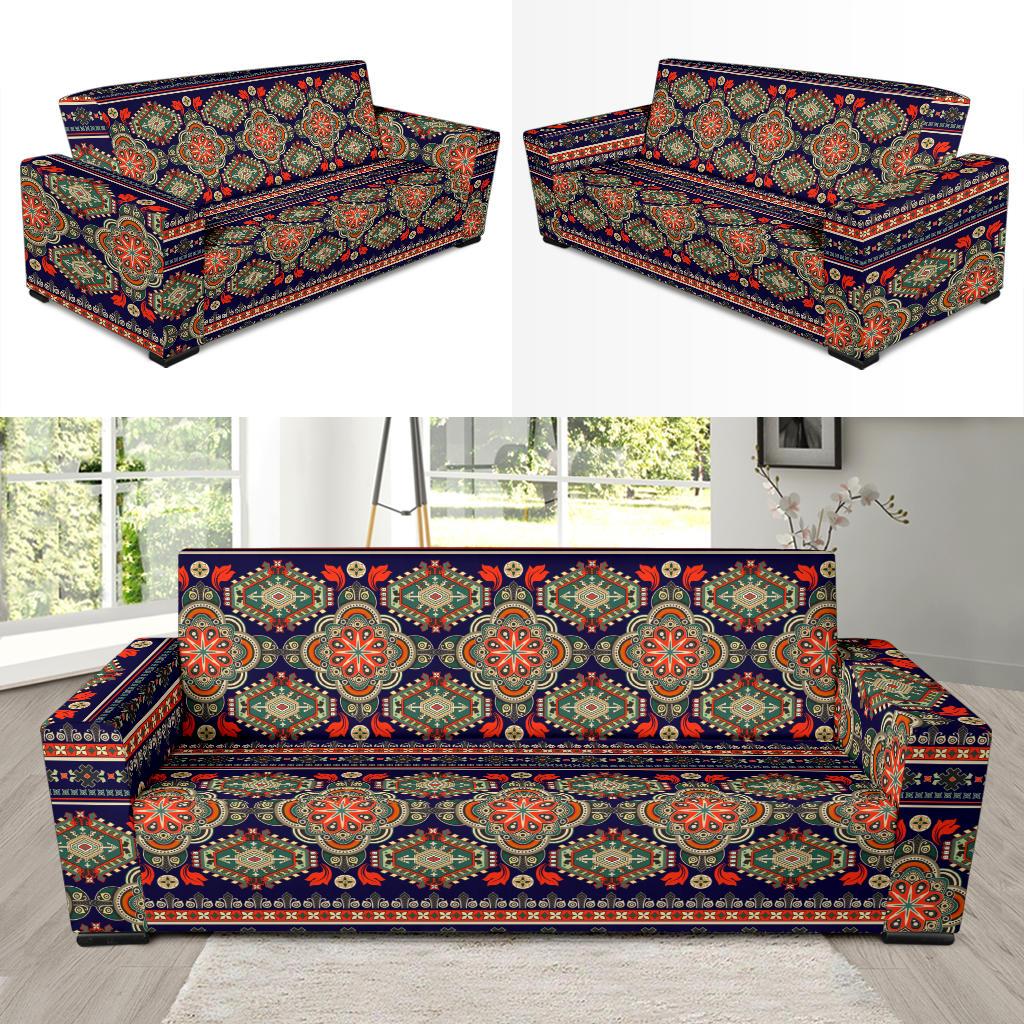 Ethnic Geometric Print Pattern Sofa Slipcover-JTAMIGO.COM