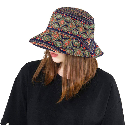 Ethnic Geometric Print Pattern Unisex Bucket Hat