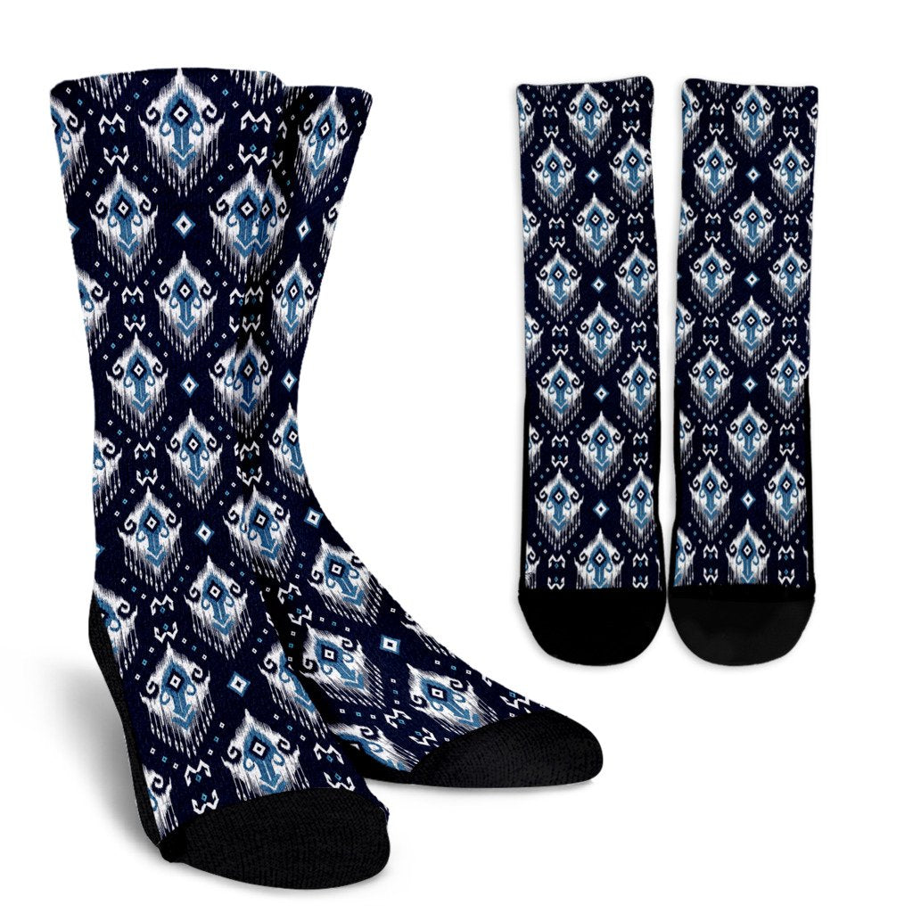 Ethnic Ornament Print Pattern Crew Socks