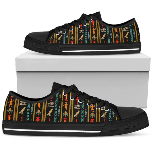 Eye of Horus Egypt Style Pattern Women Low Top Shoes
