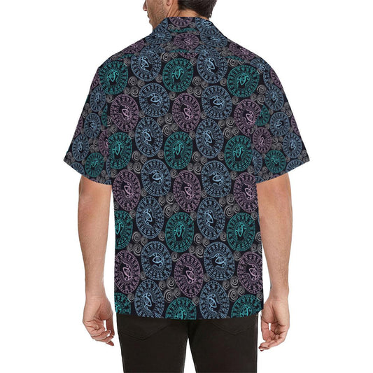 Eye of Horus Ethnic Pattern Men Aloha Hawaiian Shirt