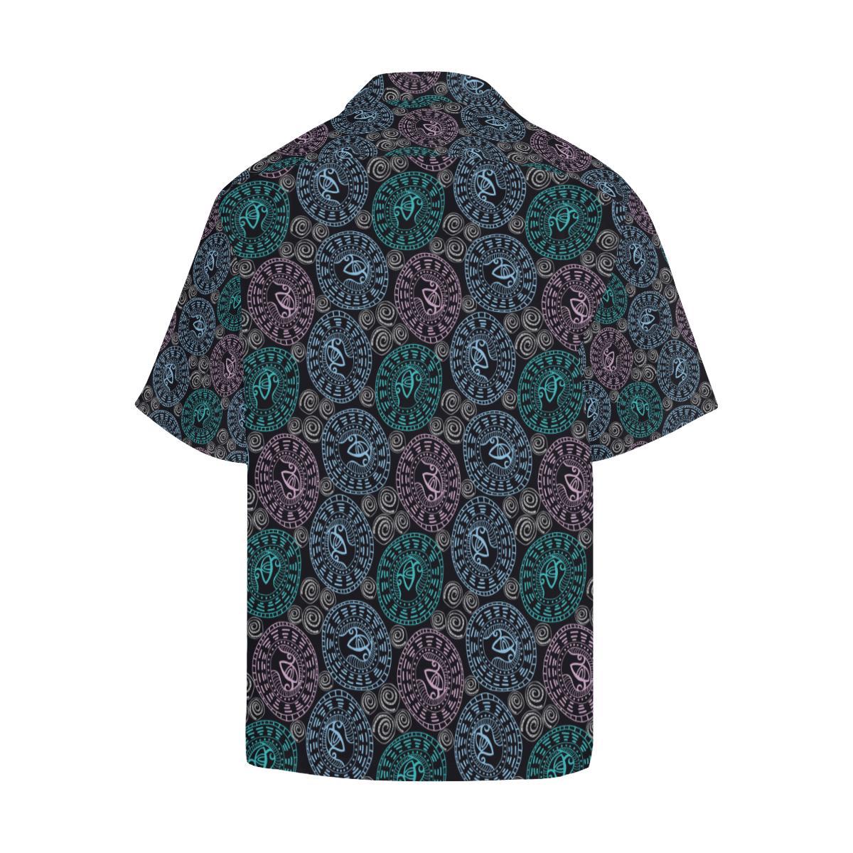 Eye of Horus Ethnic Pattern Men Aloha Hawaiian Shirt