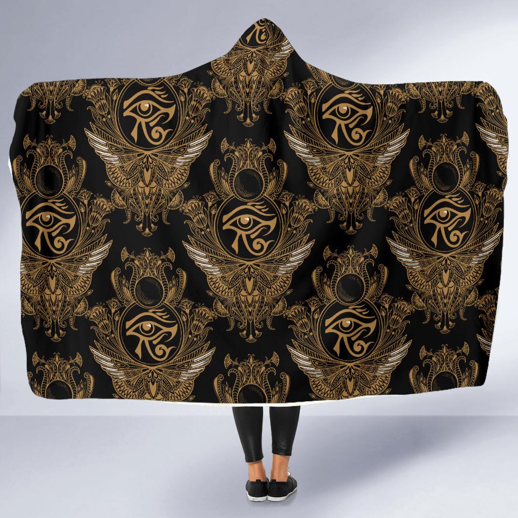 Eye of Horus Mandala Style Hooded Blanket-JTAMIGO.COM