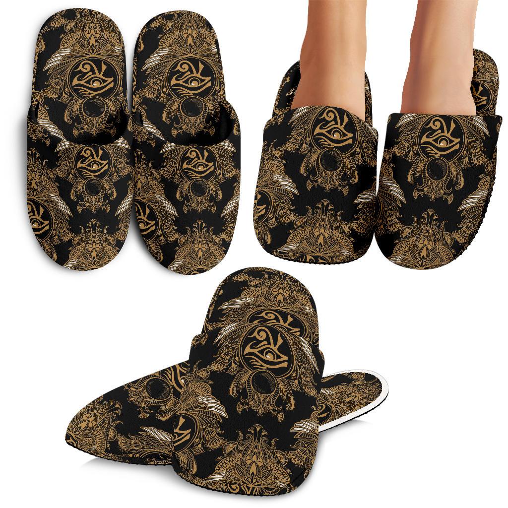 Eye of Horus Mandala Style House Slippers