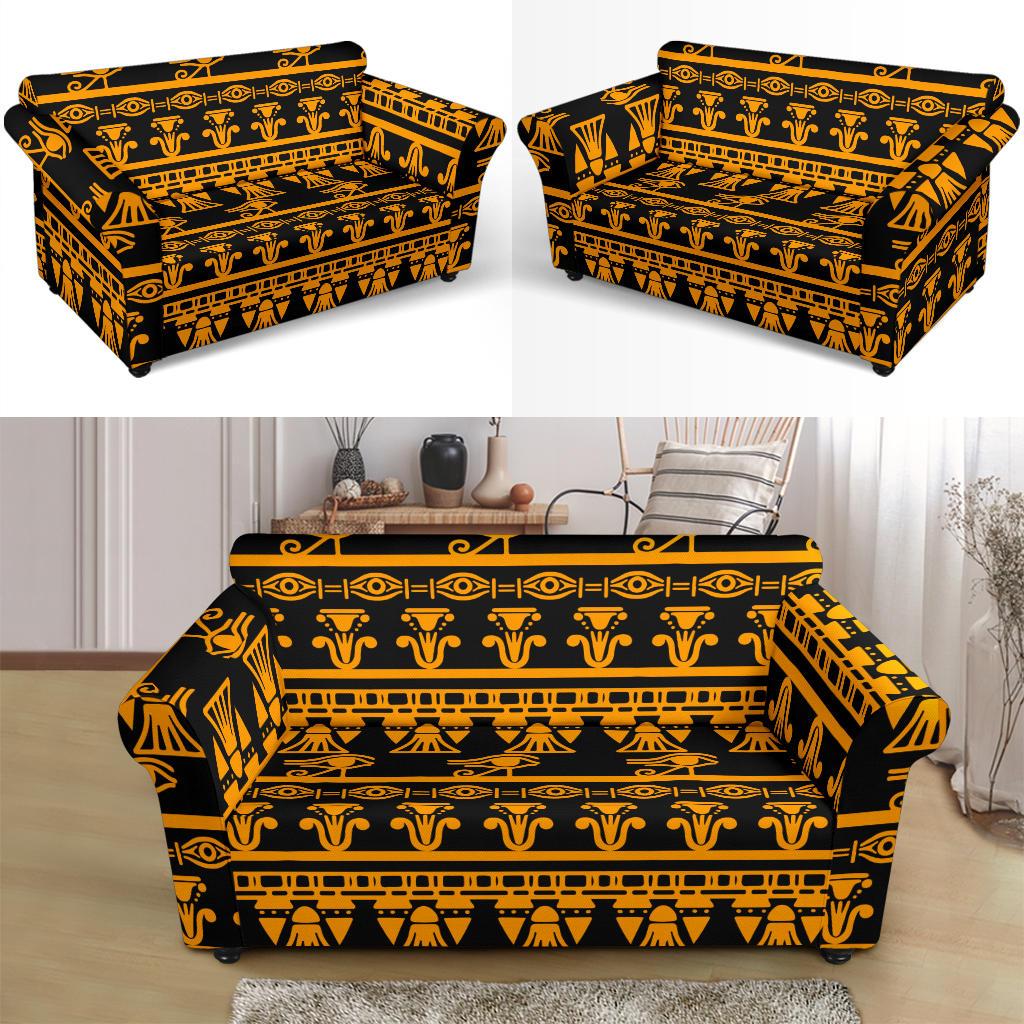 Eye of Horus Tribal Egypt Pattern Loveseat Slipcover-JTAMIGO.COM