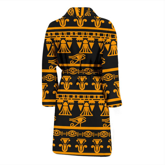 Eye of Horus Tribal Egypt Pattern Men Bath Robe-JTAMIGO.COM