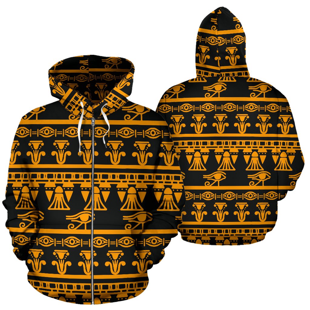 Eye of Horus Tribal Egypt Pattern Zip Up Hoodie