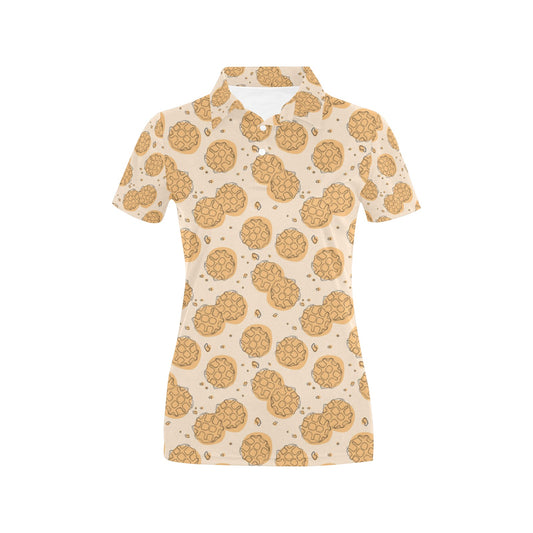 Waffle Print Design LKS303 Women's Polo Shirt