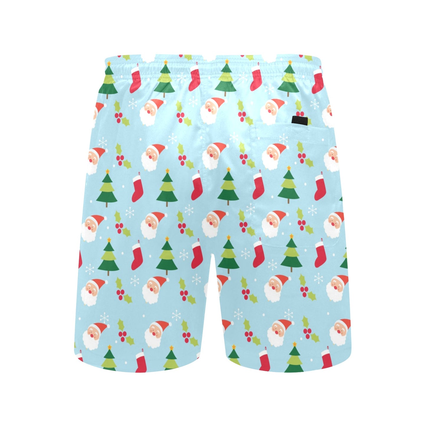 Santa Themed Print Design LKS301 Men's Swim Trunks Beach Shorts