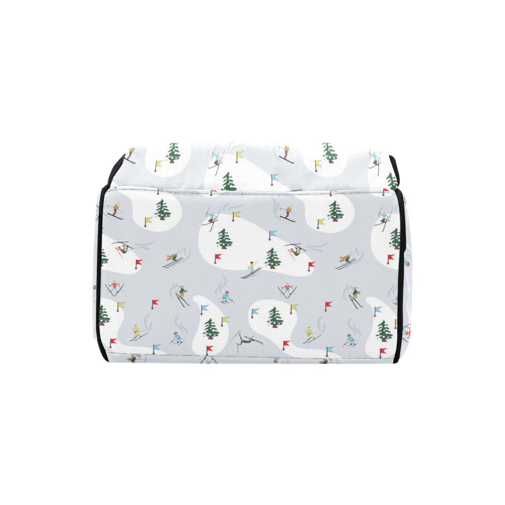 Ski Print Design LKS305 Diaper Bag Backpack