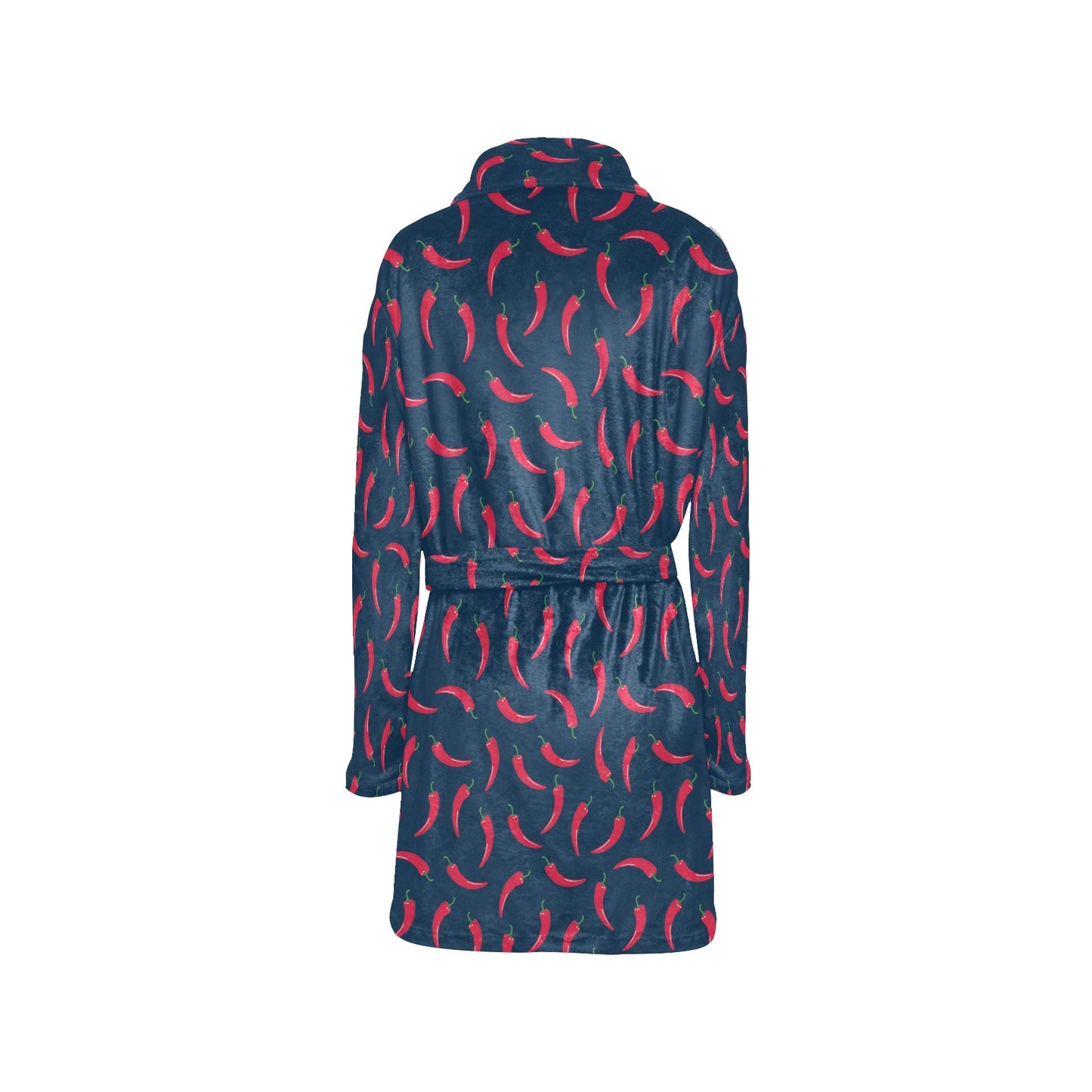 Chilli Pepper Pattern Print Design 03 Women's Fleece Robe