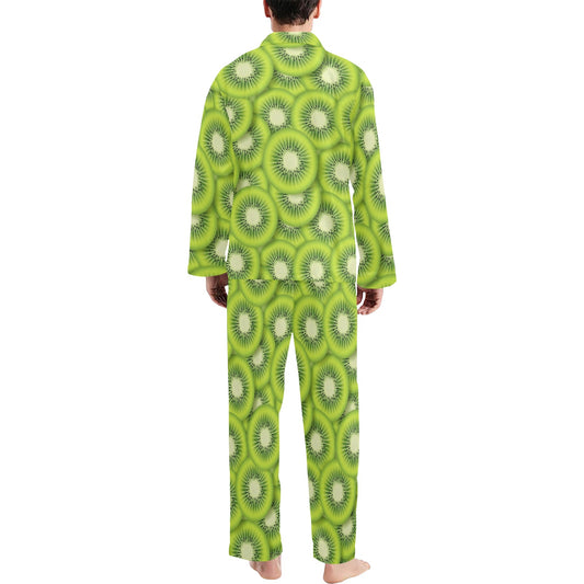 Kiwi Pattern Print Design KW01 Men's Long Pajama Set
