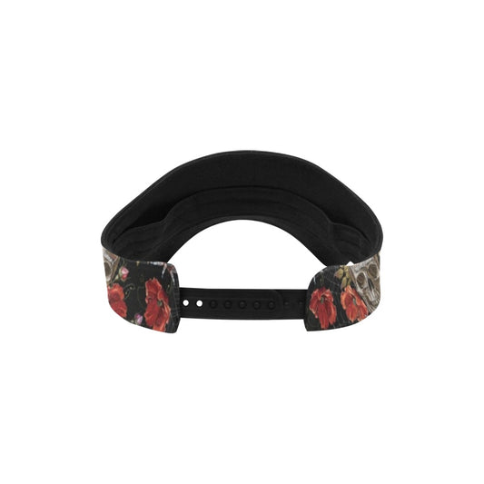 Spider Web Skull Rose Print Design LKS305 Unisex Sun Visor