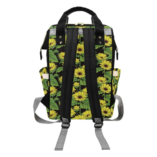 Sunflower Print Design LKS3010 Diaper Bag Backpack