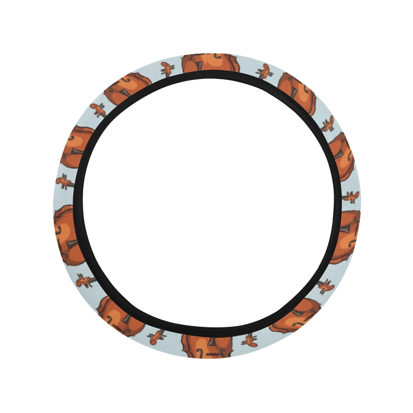 Violin Print Design LKS406 Steering Wheel Cover with Elastic Edge