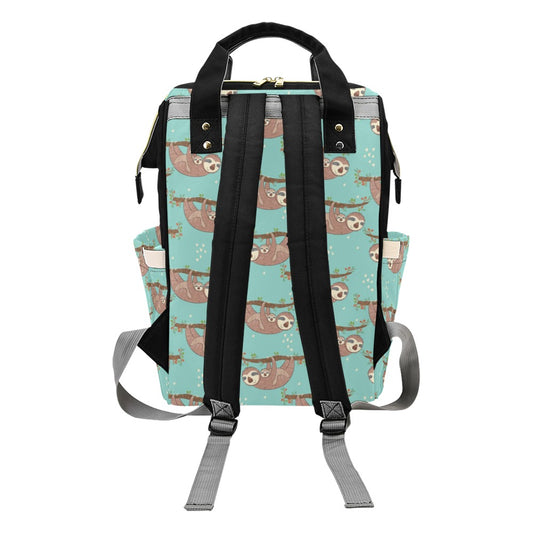 Sloth Print Design LKS302 Diaper Bag Backpack