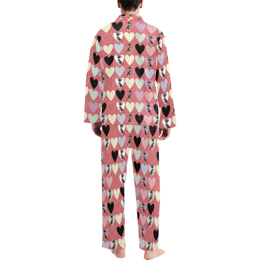 Chihuahua Pattern Print Design 01 Men's Long Pajama Set