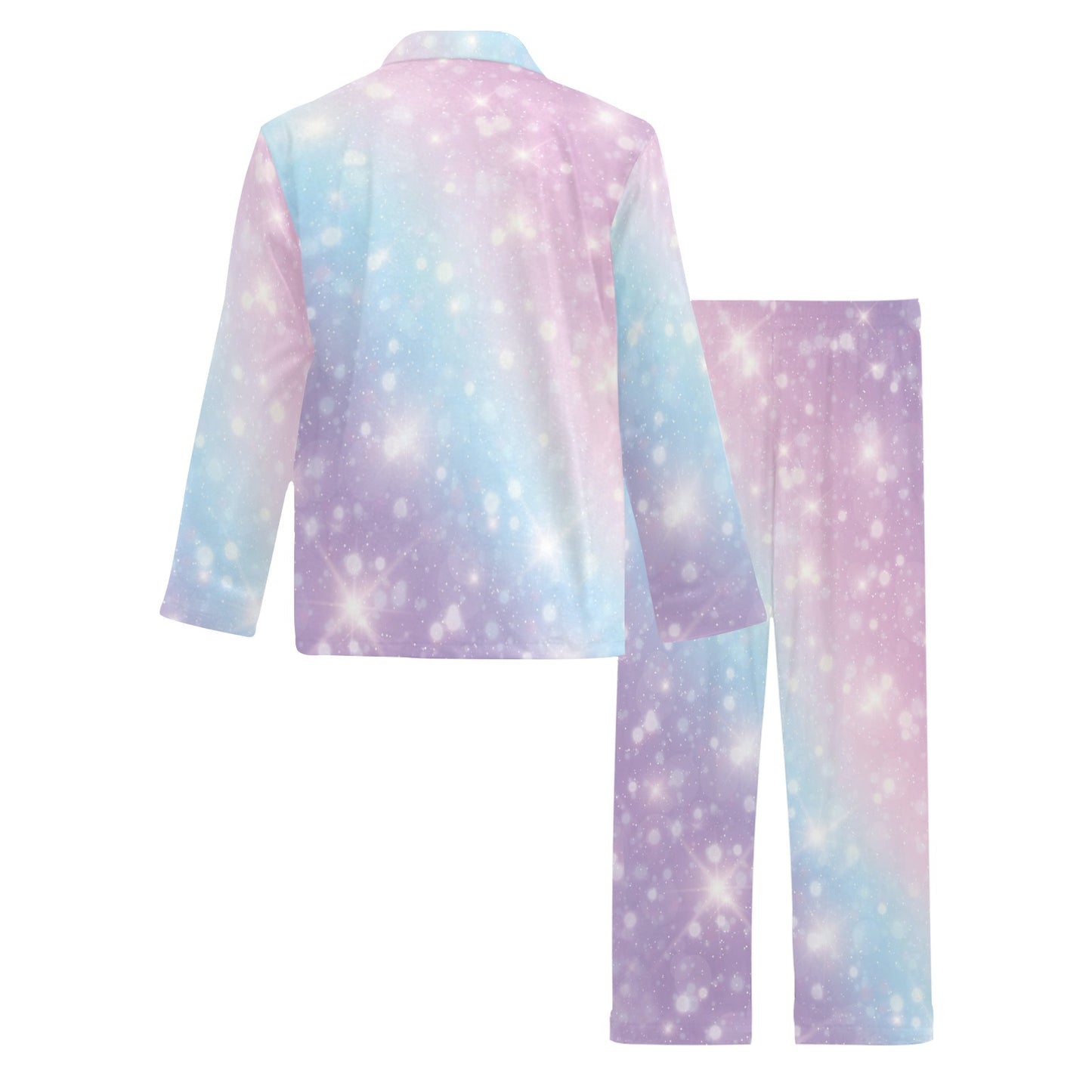 Cosmic Pastel Pattern Print Design 02 Men's Long Pajama Set