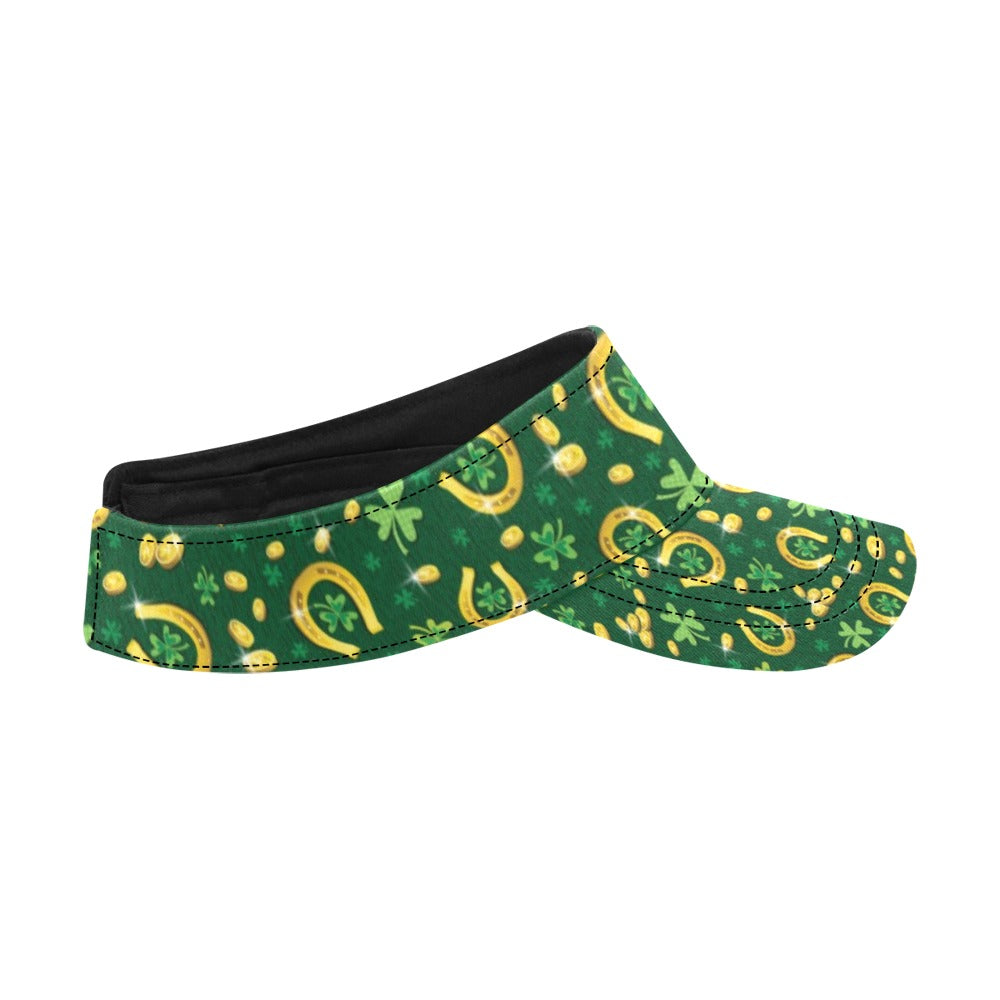 Shamrock Horse Shoes Saint Patrick's Day Print Design LKS307 Unisex Sun Visor
