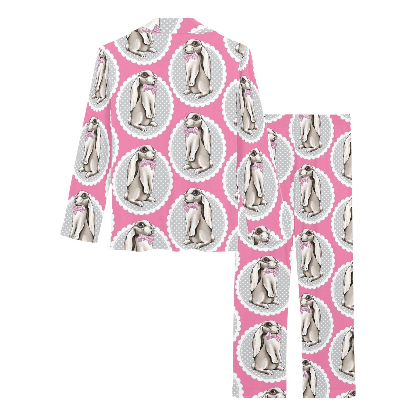 Rabbit Pattern Print Design RB019 Women's Long Pajama Set