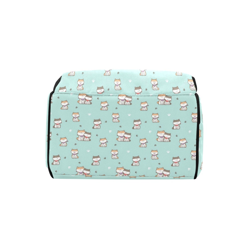 Shiba Inu Print Design LKS302 Diaper Bag Backpack