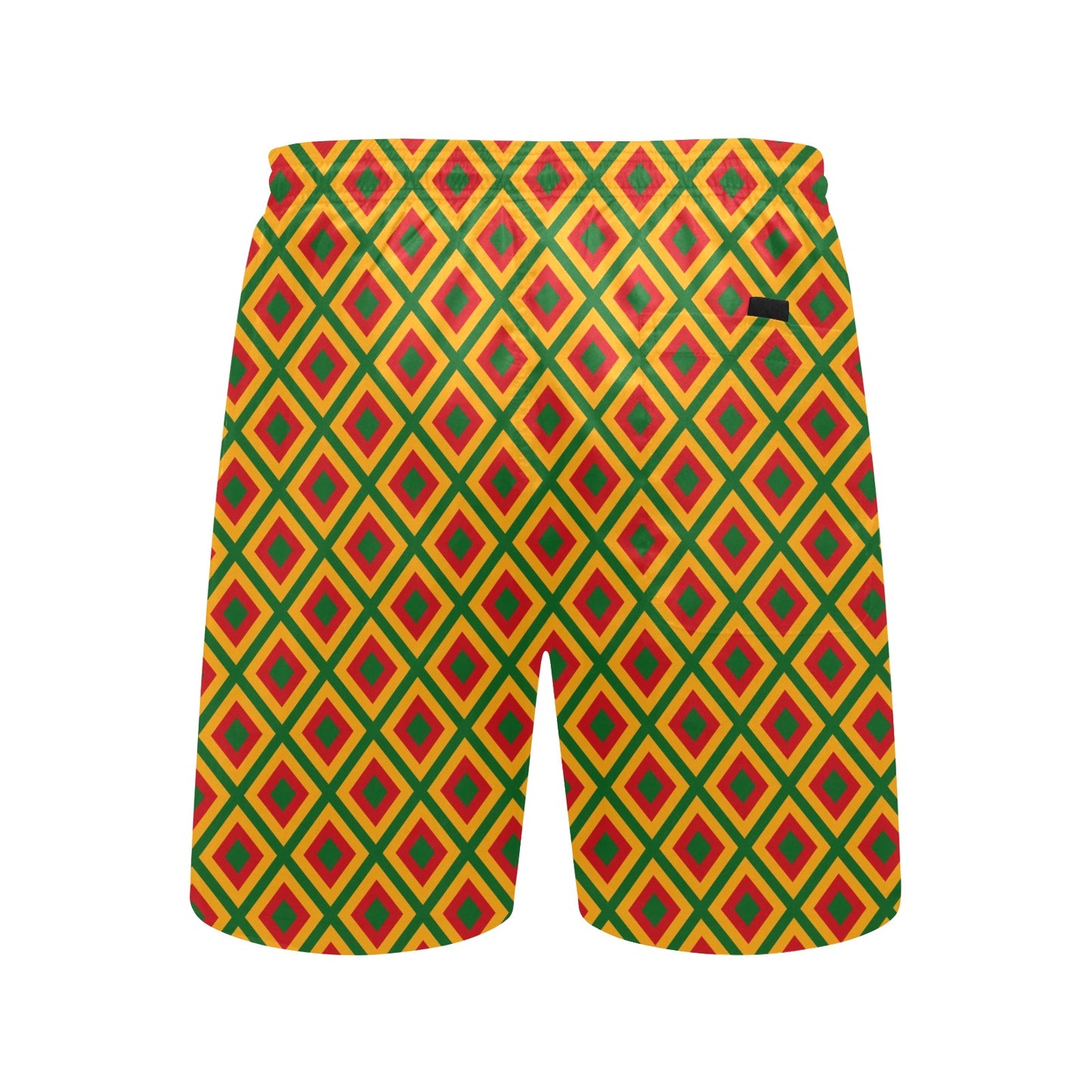 Rasta Reggae Color Cross Men's Swim Trunks Beach Shorts