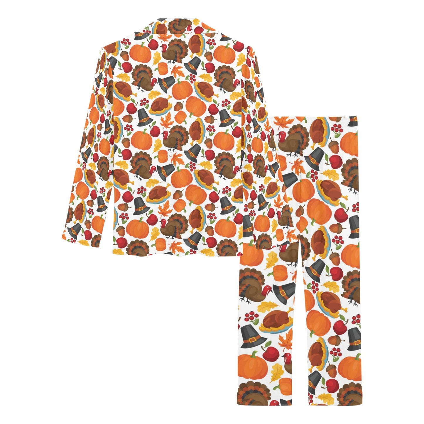 Thanksgiving Print Design LKS304 Women's Long Pajama Set