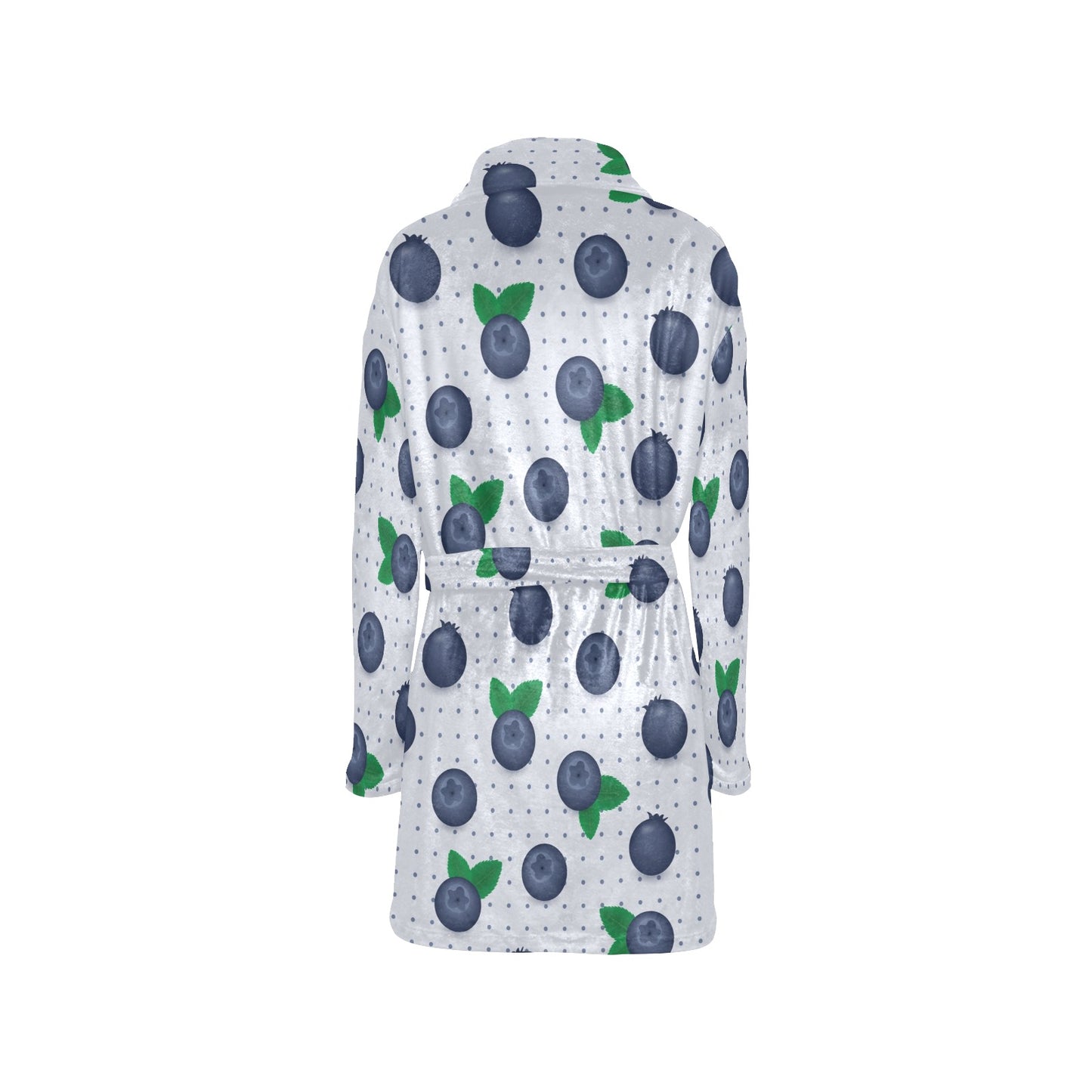Blueberry Pattern Print Design BB02 Women's Fleece Robe