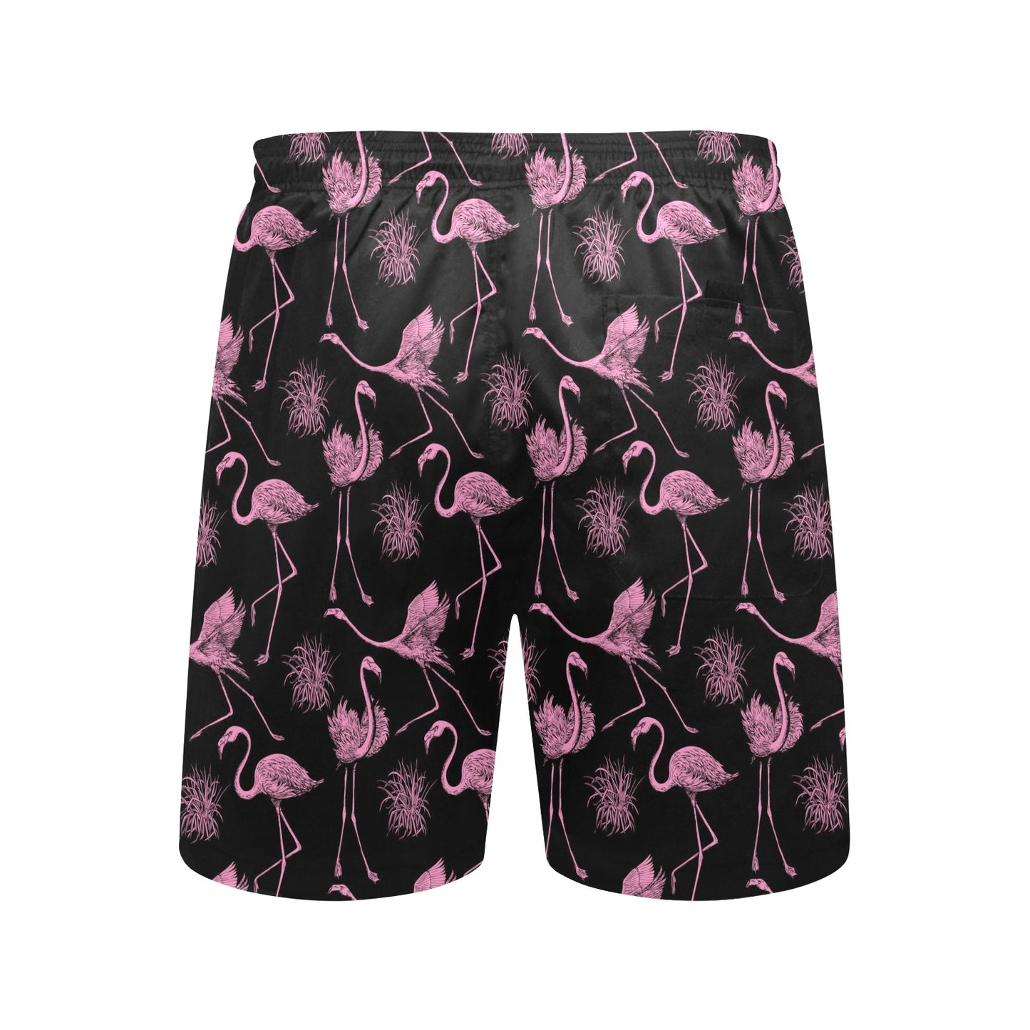 Flamingo Pink Print Pattern Men's Swim Trunks Beach Shorts