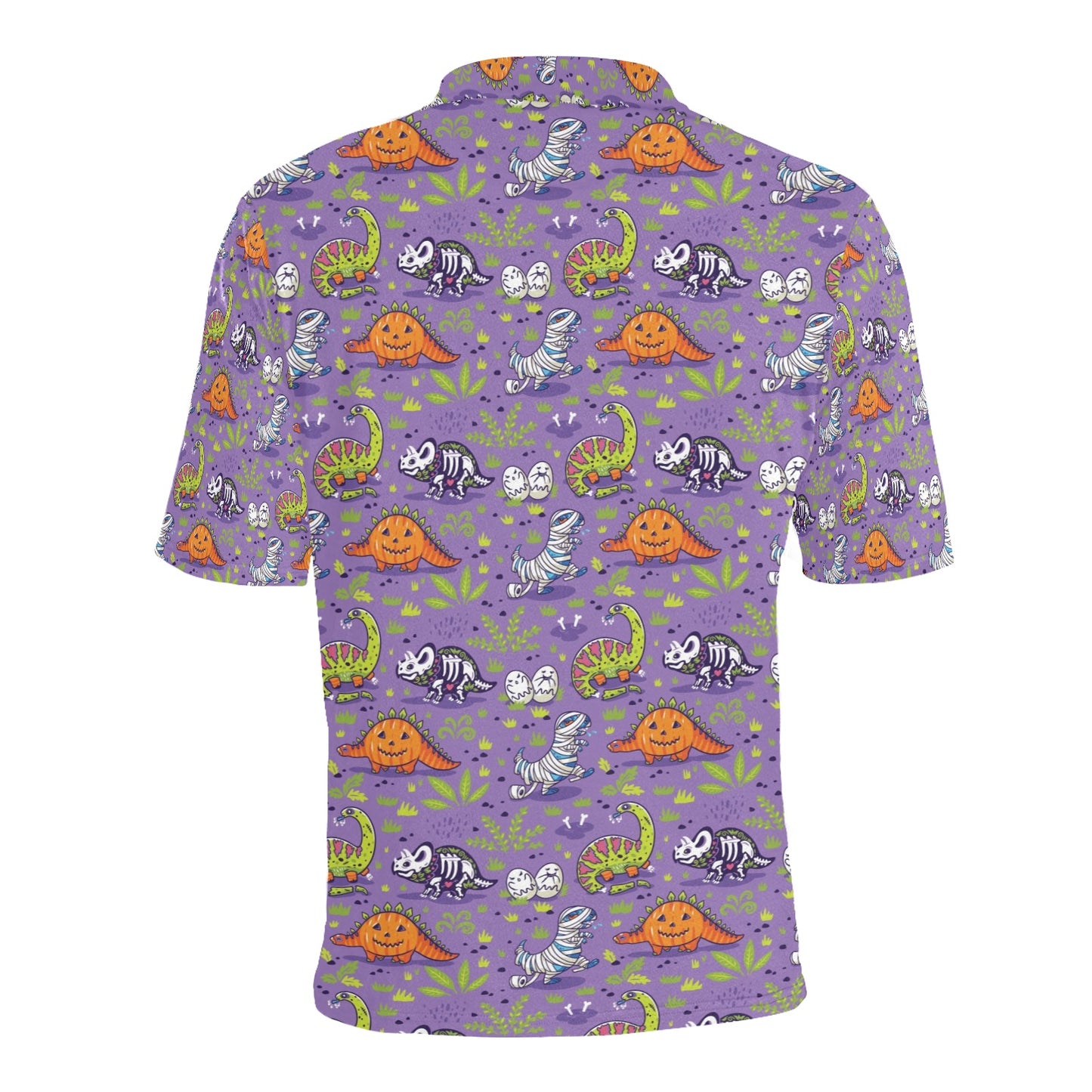 Zombie Dinosaur Print Design LKS302 Men Polo Shirt