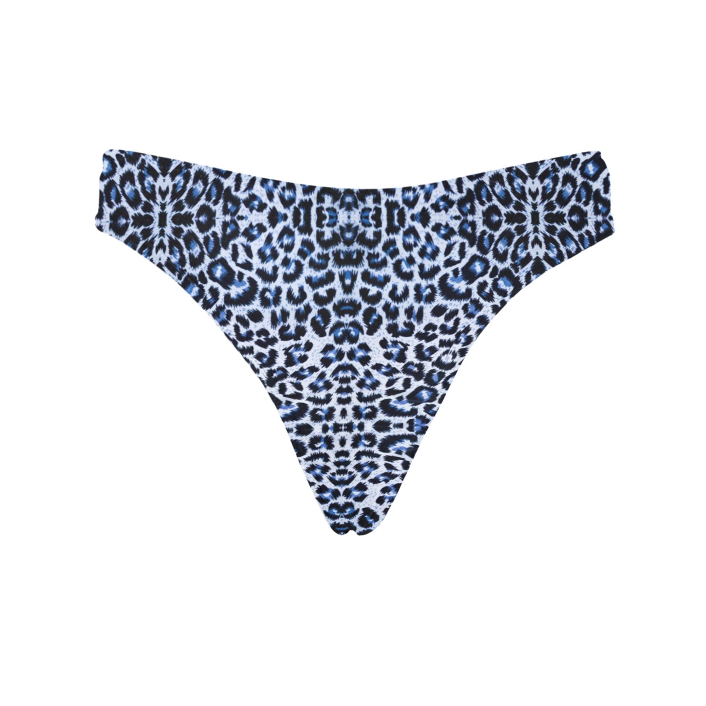 Leopard Blue Skin Print Women's Thongs