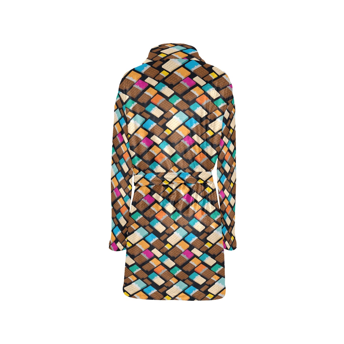 Chocolate Pattern Print Design 02 Women's Fleece Robe