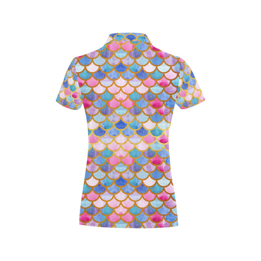 Scales Print Design LKS401 Women's Polo Shirt