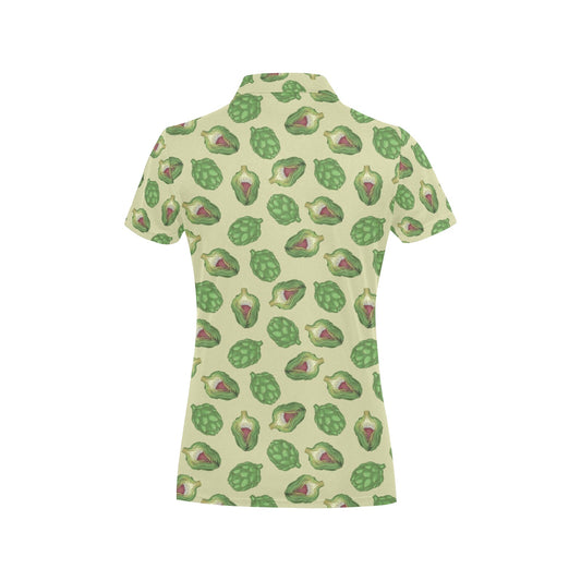 Artichoke Pattern Print Design 03 Women's Polo Shirt